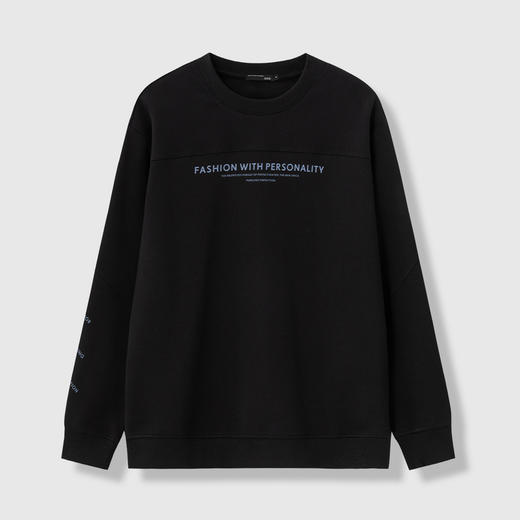 GXG男装【含莱赛尔】25秋季日常通勤简约纯色时尚男式圆领卫衣K&C 商品图2