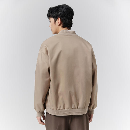 GXG男装【结构分割】25春季时尚潮流运动休闲棒球领男式短款夹克K&C 商品图3