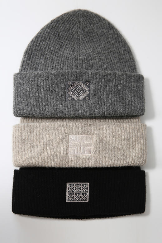 饮水鸟藏地牦牛绒祥瑞纹样帽情侣休闲出游针织保暖双层男女通用 商品图11