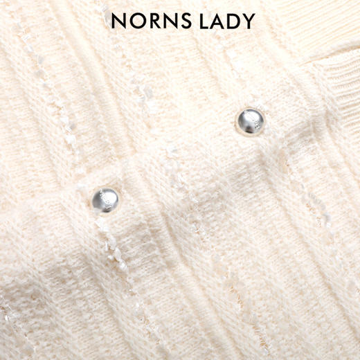 NORNS LADY诺恩 秋冬羊毛圆领针织开衫女小香风外套 H25SF80975-12.16直播 商品图5