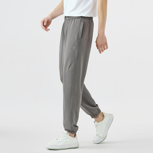 GXG男装25夏季时尚刺绣字母松紧腰系绳运动风男式束脚休闲裤K&C 商品图5