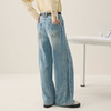 谜底直筒牛仔裤长裤2026年春季新品下脚扣位两穿复古女261MJ0222 商品缩略图2