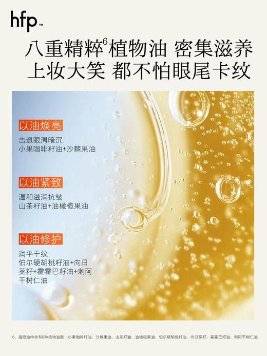 hfp眼部精华油 温和滋润抗皱淡化细纹熬夜眼紧致眼霜男女 商品图2