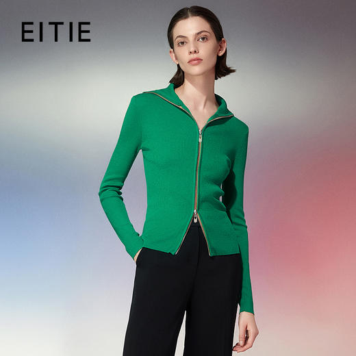 EITIE爱特爱春季新款洋气修身针织衫上衣7701403 商品图0
