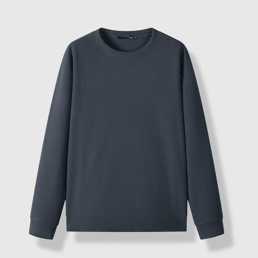 GXG男装【细腻亲肤】秋季时尚简约罗纹肌理圆领男式休闲卫衣K&C 商品图12