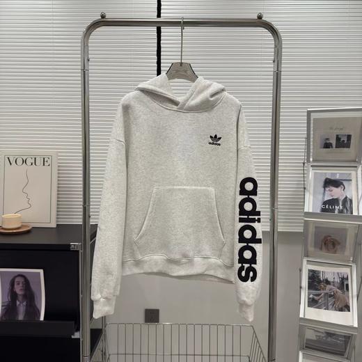 D121599冬季新款高版字母刺绣贴布男女同款加绒连帽卫衣 商品图13