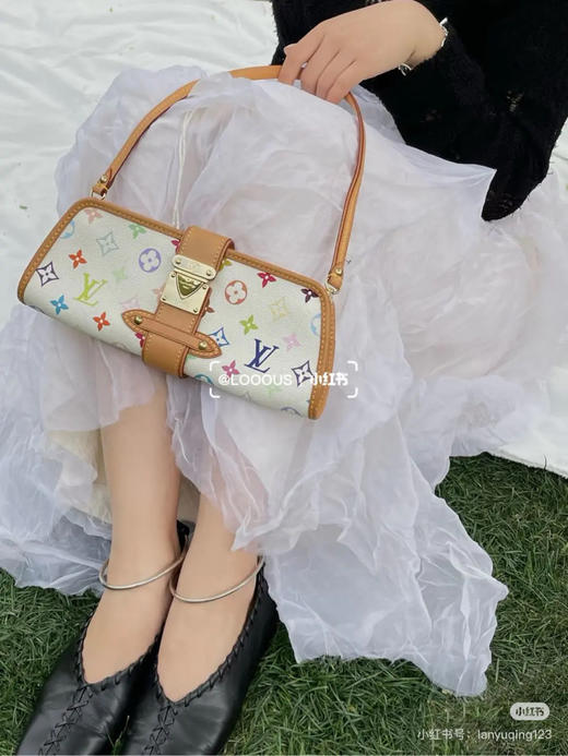 Lv 白三彩 老花 晚宴 腋下包 商品图3