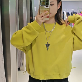 NC圆领绒面短版卫衣50919（绿）冬季254011410321