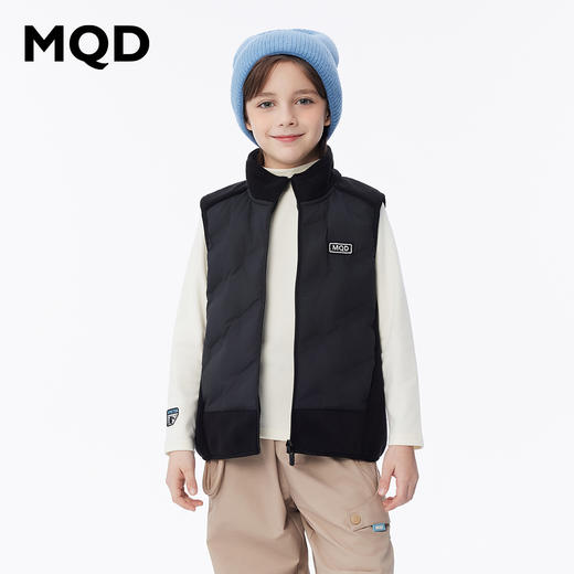 【秒】【MQD】男童潮酷时尚绒感针织拼接羽绒马甲外套 商品图5