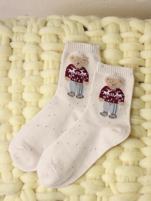 鹿鹿推荐·【可爱小熊】3对秋冬季加厚保暖羊毛卡通可爱小熊中筒袜【贴身衣物不退换】
 商品图0