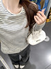<曾小咸推荐>现货秒杀 ！微信超特价！灰白条纹长袖打底t 日常109.99 立减40 秒杀69.99！！ 商品缩略图10