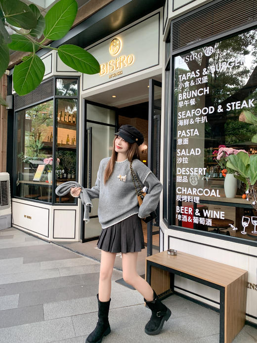 <曾小咸推荐>现货秒杀 ！微信超特价！韩系圆领毛衣（送围巾）日常229.99 立减120 秒杀109.99！！ 商品图8