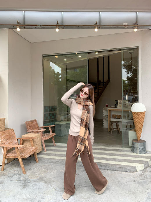 <曾小咸推荐>现货秒杀 ！微信超特价！韩系v领针织打底衫 日常119.99 立减50 秒杀69.99！！ 商品图12