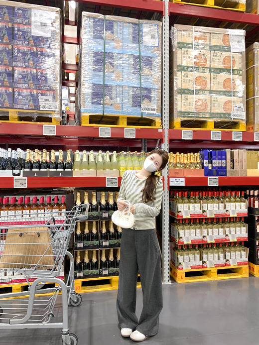 <曾小咸推荐>现货秒杀 ！微信超特价！灰白条纹长袖打底t 日常109.99 立减40 秒杀69.99！！ 商品图9