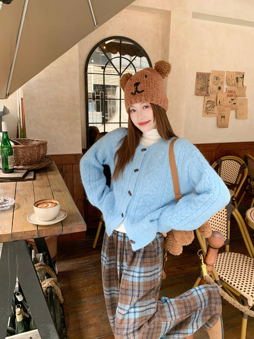 <曾小咸推荐>现货秒杀 ！微信超特价 复古格子直筒加绒休闲裤 日常209.99 立减100 秒杀109.99！！ 商品图9