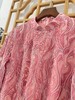 「断码清仓」粉色提花立领七分袖国风蕾丝镂空裙 M码 ZFYY214 商品缩略图1
