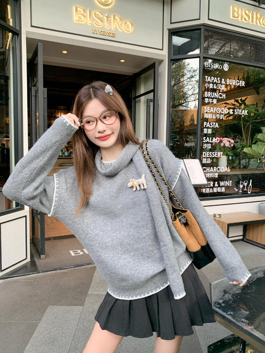 <曾小咸推荐>现货秒杀 ！微信超特价！韩系圆领毛衣（送围巾）日常229.99 立减120 秒杀109.99！！ 商品图14