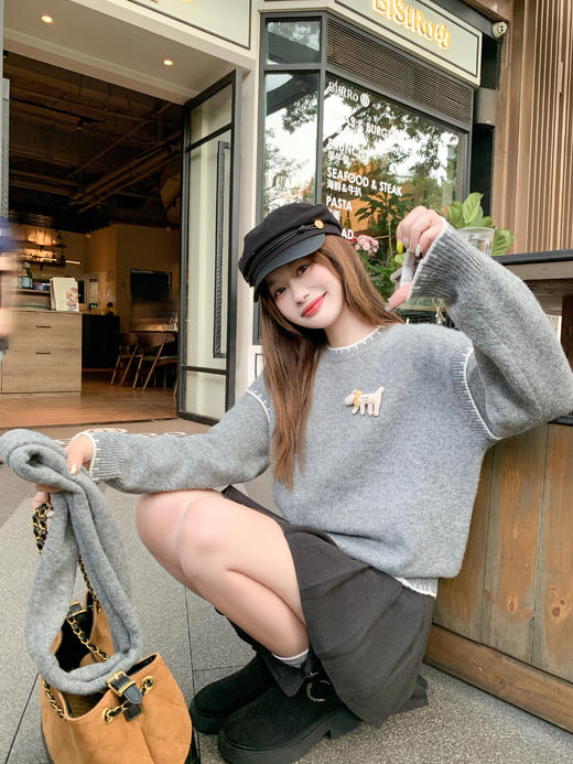 <曾小咸推荐>现货秒杀 ！微信超特价！韩系圆领毛衣（送围巾）日常229.99 立减120 秒杀109.99！！ 商品图11