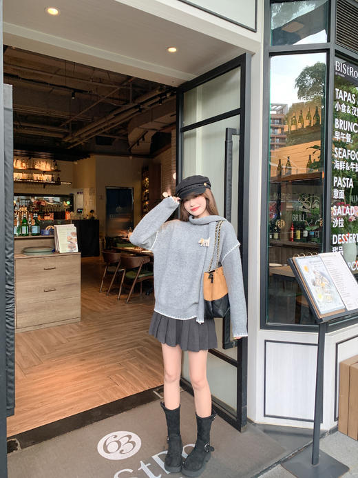 <曾小咸推荐>现货秒杀 ！微信超特价！韩系圆领毛衣（送围巾）日常229.99 立减120 秒杀109.99！！ 商品图6