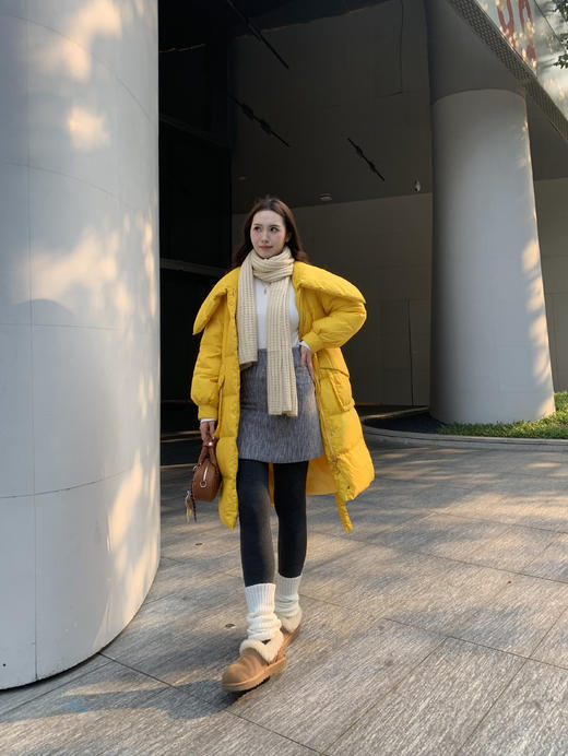 COMPLEMENTAIR 黄色束腰羽绒服 5800 商品图1