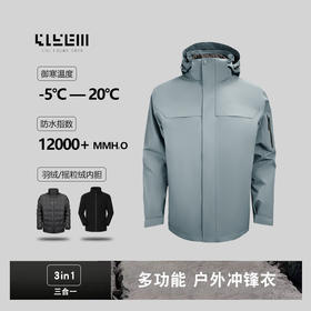 4158m  热封三合一系列外套 羽绒摇粒绒可拆卸内胆防水户外上衣