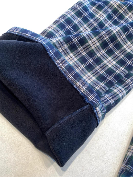 直发【3250】露思格纹裤~ 加绒加厚高腰宽松直筒阔腿 商品图6