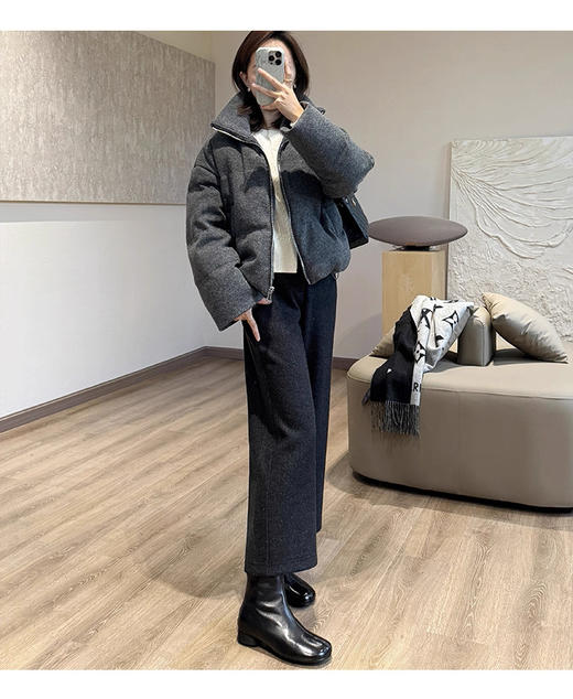 直发 科技热力火山岩暖绒~冬季新款气质时髦八分裤+阔腿长裤 商品图1