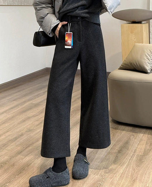 直发 科技热力火山岩暖绒~冬季新款气质时髦八分裤+阔腿长裤 商品图3