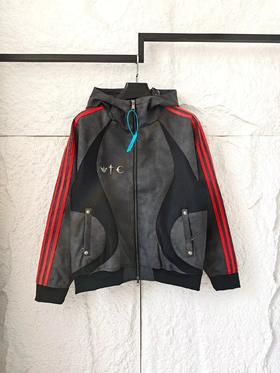 D121673联名款运动连帽拉链舒适夹克外套男女同款