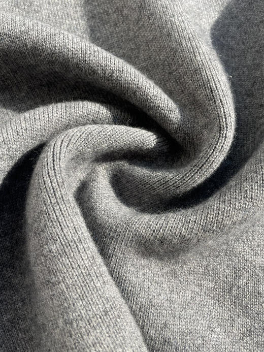 1216-4 圆正渠道货 ce羊毛羊绒双层复合撞色徽标提花男女同款连帽衫 我穿M宽松效果 商品图14