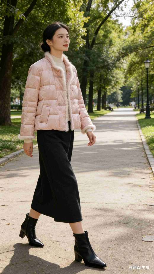 立领水貂边羽绒服589903,均码 国风 商品图3