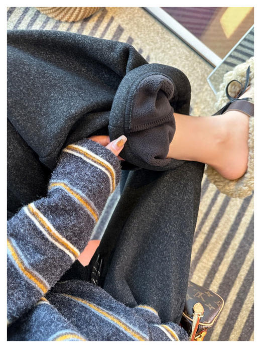 一条过冬！ 加绒加厚醋酸羊毛阔腿裤！ 商品图6