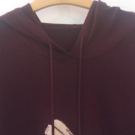 VIVIAN LIU薇薇安刘D2566303冬女装新款连帽提花小马套头毛衫 商品图2