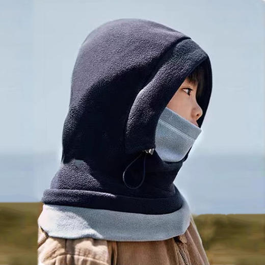 裁缝学苑TH16儿童冬季防风帽纸样帽子围巾一体绒护耳帽保暖帽打版裁剪图 商品图1