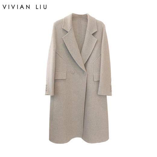 VIVIAN LIU薇薇安刘A2559317秋女装新款收腰翻领中长款大衣 商品图0