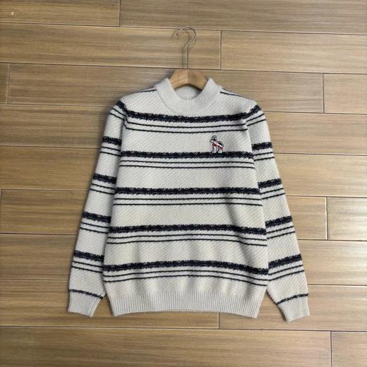 D121645秋冬款百搭内里男士条纹圆领针织毛衣 商品图4