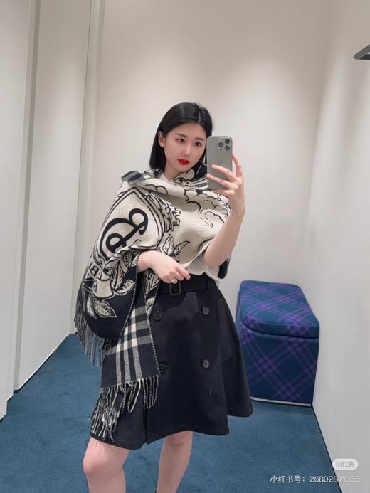 巴宝莉 新风暴骑士双面披肩  围巾（DSX） 商品图7