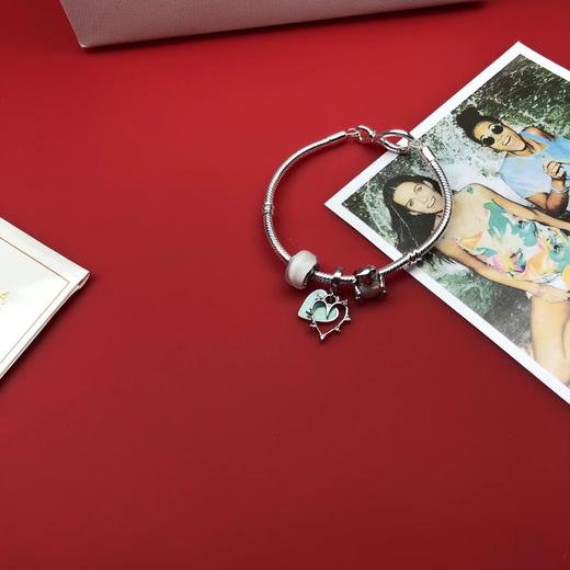 D121667爱心环形装饰设计银色女款手链手镯 商品图7