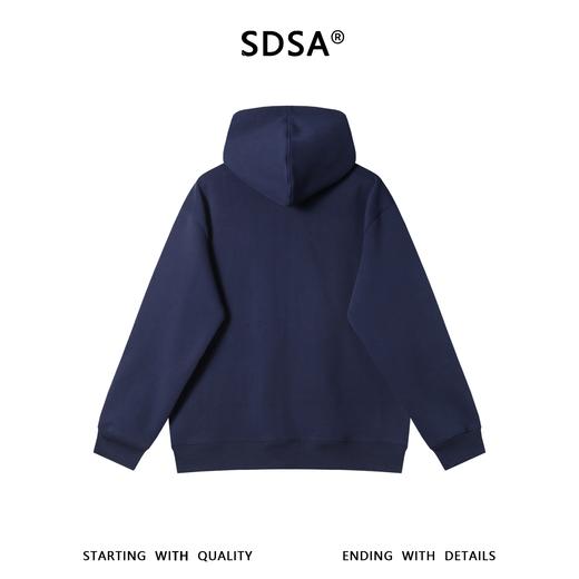 SDSA男士秋冬新款痞帅男装韩版纯色拉链宽松连帽卫衣外套百搭舒适 商品图4