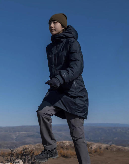 凯乐石女士600蓬中长连帽羽绒服121601 商品图3