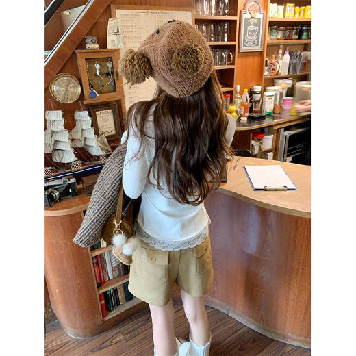 <曾小咸推荐>现货秒杀 ！微信超特价！ 韩系咖色高腰短裤 日常159.99 立减70 秒杀89.99！！ 商品图4