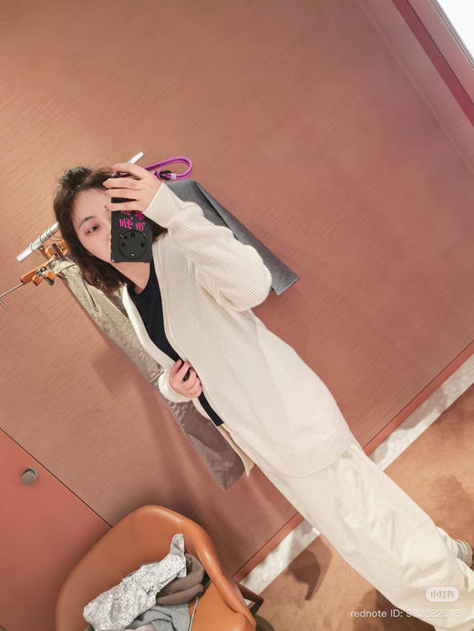 1216-3 渠道货 气场全开 大马经典款 全羊绒廓形大开衫 我穿40很宽松 商品图9