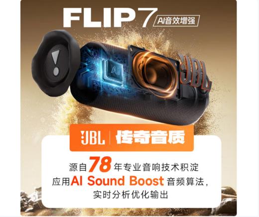 JBLFLIP7音乐万花筒七代 便携式蓝牙音箱 低音炮防水防尘 FLIP6升级款户外骑行露营 自行车音响 礼物 商品图6
