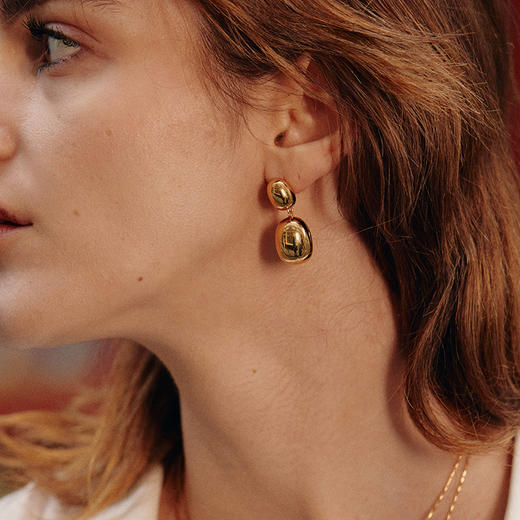 【Lagomist】拿铁系列 | 金/银咖啡豆耳环套装 商品图2