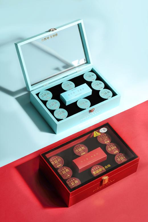 【壹罐燕】孕妇女人滋补品 鲜泡即冲燕窝1.5克*8罐/盒 红蓝礼盒装（无糖） 商品图0