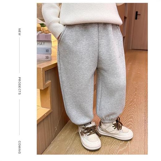 Laffey & Monkey儿童【加绒】冬款防风休闲裤女童加厚保暖抓绒款式裤子宝宝卫裤80-150 商品图3