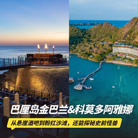 7天6晚【巴厘岛&科莫多阿雅娜双岛连住 | Ayana】春节/清明可用！含接送机/港式点心/饮品等超值连住福利~双岛搭配，解锁轻奢度假新体验~