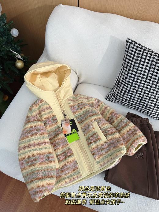 一店k （成套入！）冬季暖绒绒的陪伴！秒拉丁儿童新款费尔岛连帽外套+香蕉加绒卫裤 商品图12