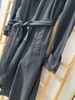 「断码清仓」黑色系带收腰翻领真丝风衣 L码 ZFYY247 商品缩略图2