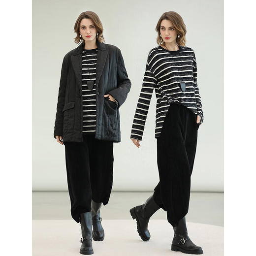 COCOBELLA软糯舒适黑色哈伦裤女不挑腿型遮胯休闲裤PA3095-2 商品图2